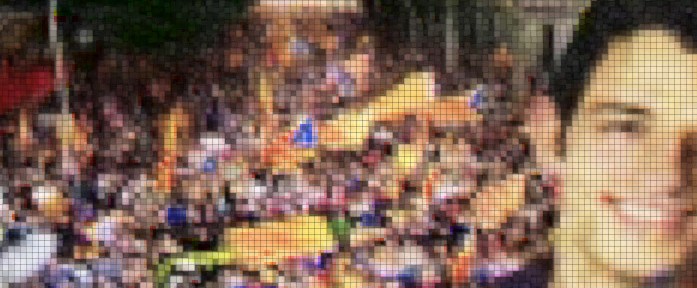 Ilustración basada en un fotograma de la campaña para las elecciones catalanas del 25N